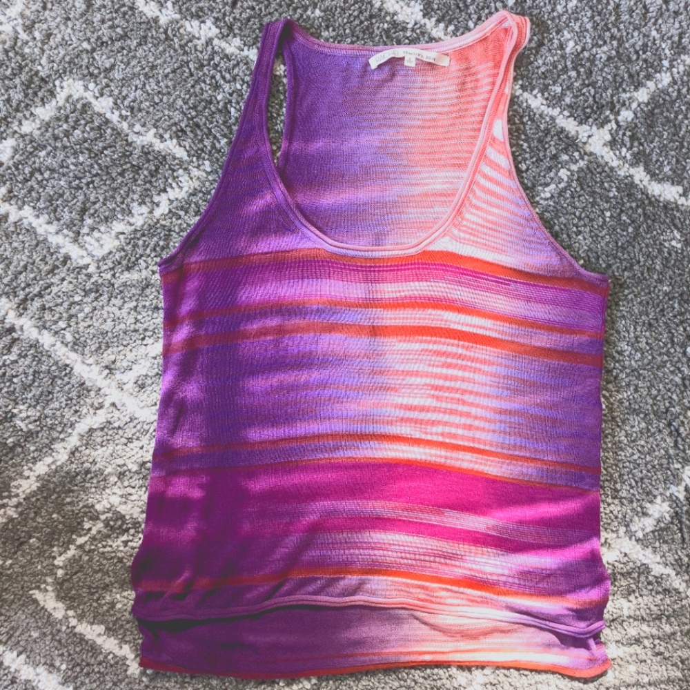 Multi color knit tank top sz:S